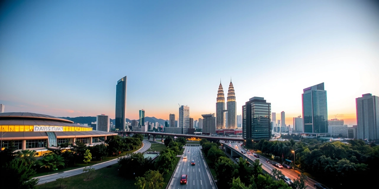 Kuala Lumpur skyline with soft pinhole effect
